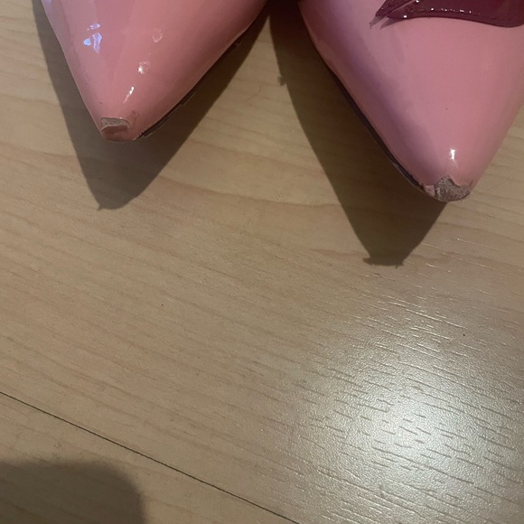 Prada leather flats with colored lip embellishments. - Picture 6 of 9